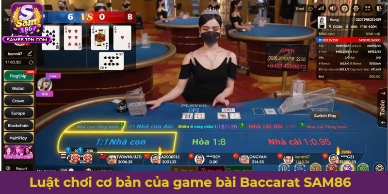 Luật chơi cơ bản của game bài Baccarat SAM86