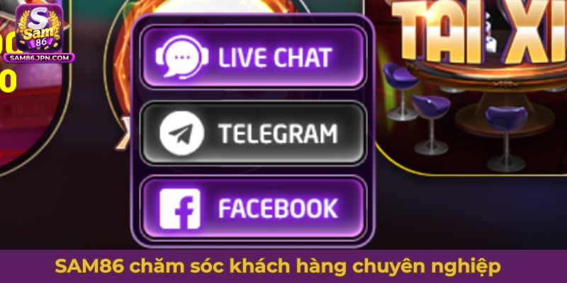 Cổng game SAM86 chăm sóc khách hàng chuyên nghiệp