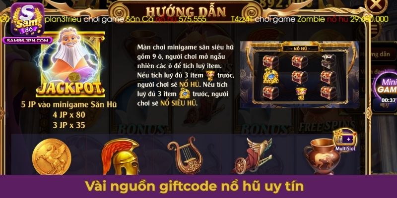Vài nguồn giftcode nổ hũ uy tín cho người đi săn