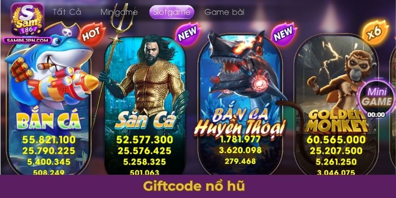 giftcode nổ hũ